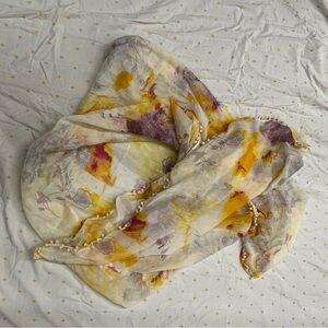 H&M Yellow and Purple Scarf Vibrant Accessory